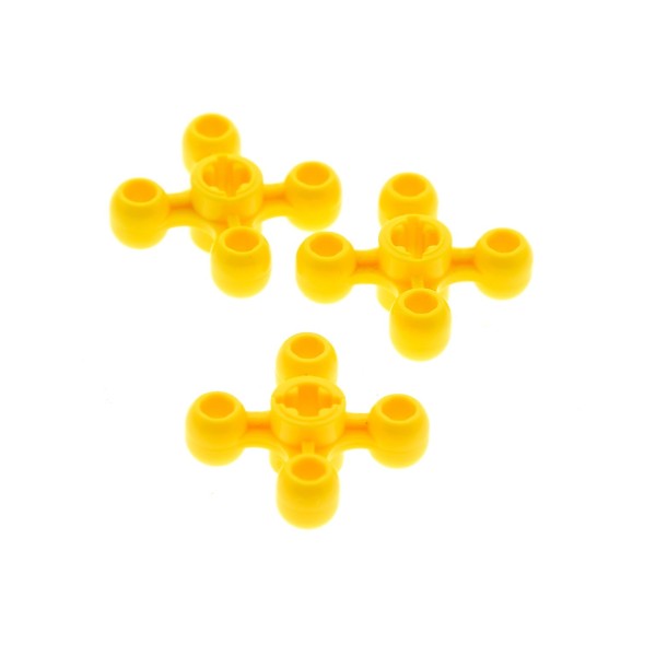 3x Lego Technic Kugel Zahnrad gelb Achsloch 4 Gelenk Kugeln außen 4203493 32072