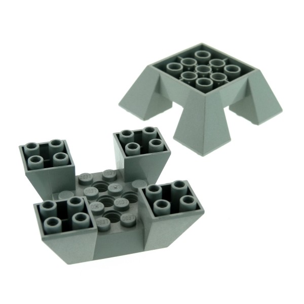 2 x Lego System Mauerteil alt-hell gau 6 x 6 x 2 Zinnen Turm Burg Castle Star Wars 7190 7163 7151 30373 