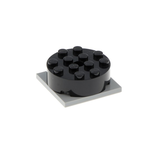 1x Lego Drehteller 4x4x1 Platte neu-hell grau Rund Stein schwarz 61485 87081c03