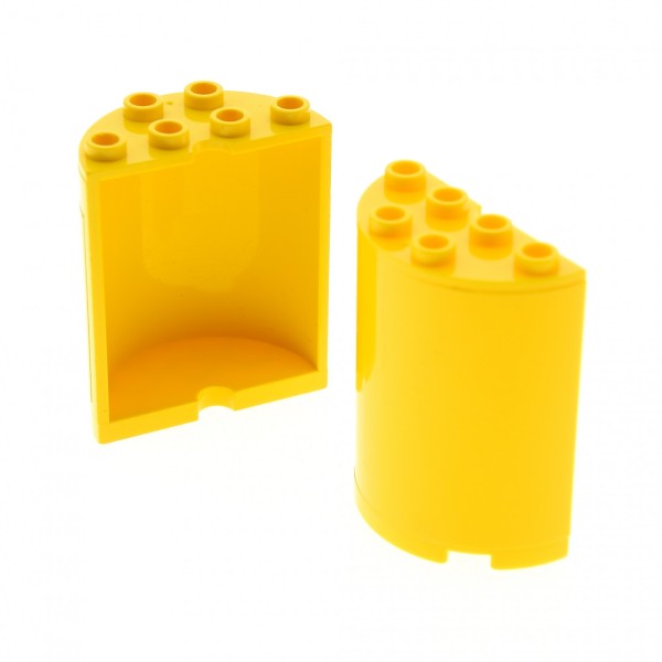 2x Lego Zylinder halb 2x4x4 gelb rund Panele Star Wars 8037 8250 20430 6218 6259