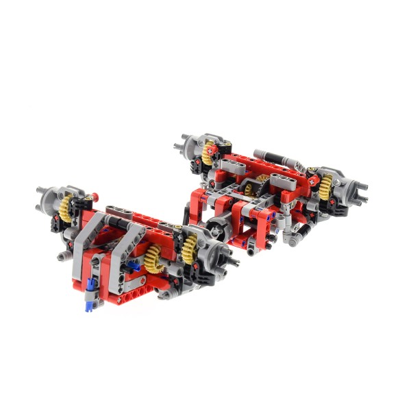 1x Lego Technic Teile Set Auto Off-Road Raupenfahrzeug 9398 rot unvollständig