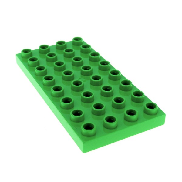 1x Lego Duplo Bau Platte B-Ware abgenutzt 4x8 hell grün 20820 10199 4672