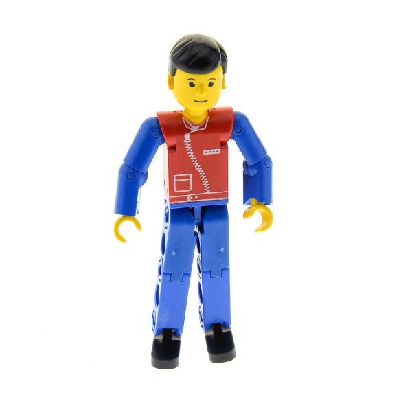 1x Lego Technic Figur Mann rot Beine Arme blau Forscher Technic 8680 tech040