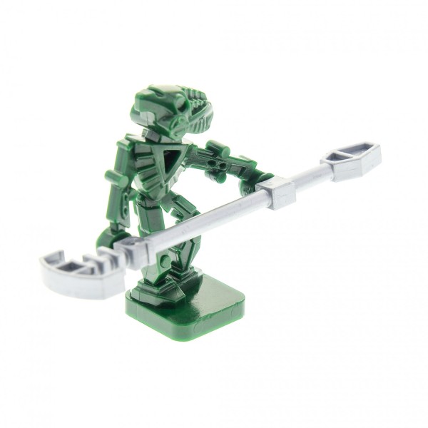 1x Lego Figur Bionicle Mini Toa Hordika Matau grün Waffe silber grau 51644 51636