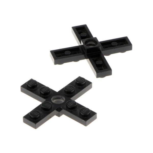 2x Lego Rotor Blatt schwarz 4 Blätter 5 Diameter 5x5 eckig Propeller Heli 3461