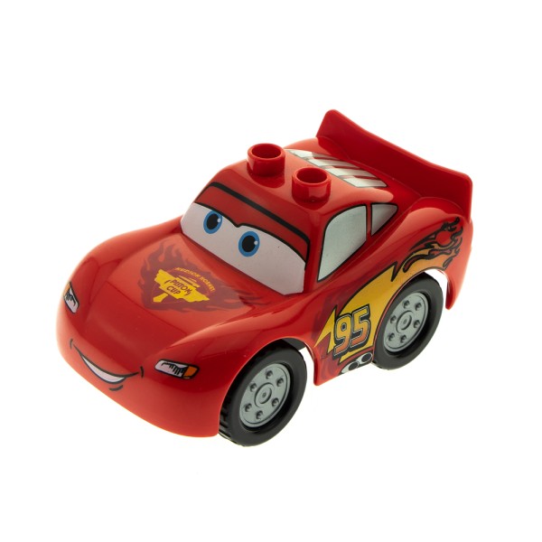 1x Lego Duplo Fahrzeug Disney Cars Auto rot Typ 1 Lightning McQueen 88765pb03