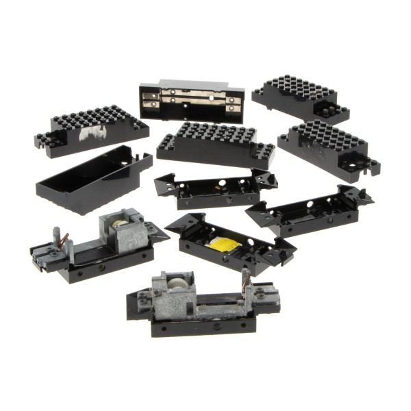 11x Lego Elektrik Motor Gehäuse B-Ware Set abgenutzt 4.5V schwarz 12x4x3 x469