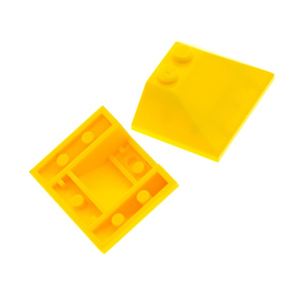 2x Lego Dach Stein 45° 3x4 gelb Dachziegel Set 6444 7242 4258405 4861