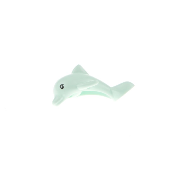 1x Lego Tier Baby Delfin springend hell aqua blau Augen schwarz 49579pb01