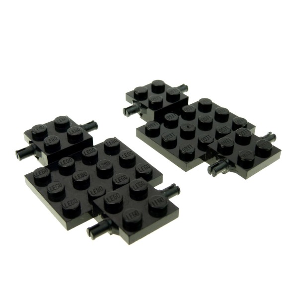 2x Lego Fahrzeug Fahrgestell 4x7 schwarz Auto Platte Chassis 68556 2441