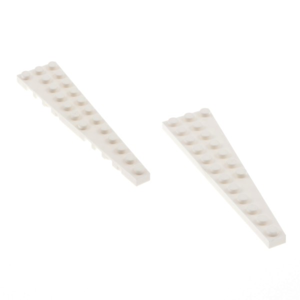 2x Lego Flügel Platten weiß 12x3 rechts links Platte Set 7259 8088 47397 47398