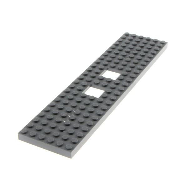 1x Lego Zug Bau Platte 6x24 neu-dunkel grau Boden verstärkt 6077826 92088