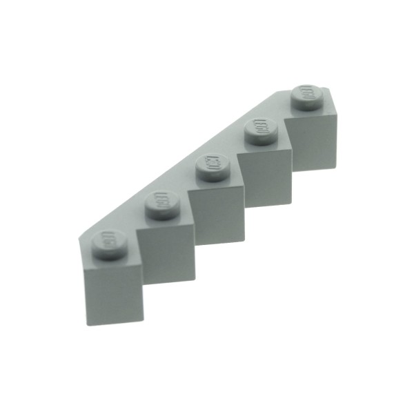 1x Lego Stein modifiziert 5x5x1 alt-hell grau fünf Ecken Facette Burg Mauer 6107