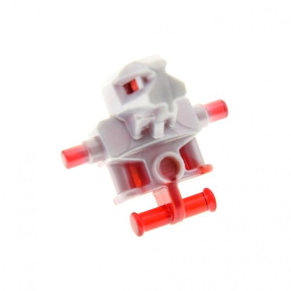 1 x Lego System Figur Torso Oberkörper Exo Force Roboter perl hell grau transparent rot Augen rot Robot Devastator 2 exf009 32062 53988pb03