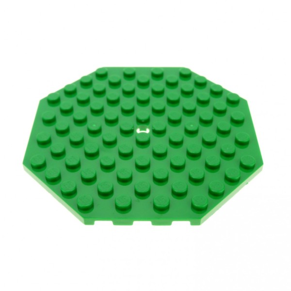 1x Lego Bau Platte modifiziert 10x10 grün Achteck Oktagon 76035 4583684 89523