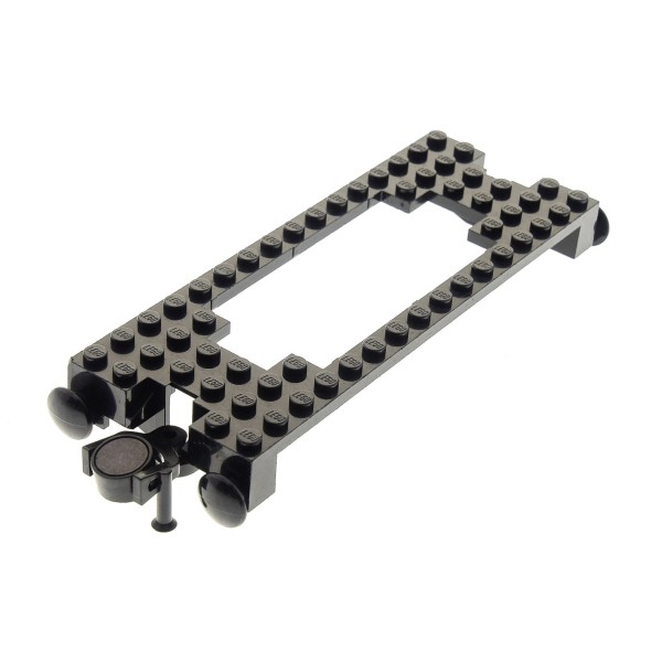 1x Lego Eisenbahn Platte 6x16 schwarz Puffer Magnet 4023 73092 4178