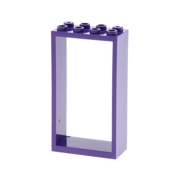 1x Lego Tür Rahmen 2x4x6 dunkel violette ohne Scheibe Türblatt Haus 4656624 60599