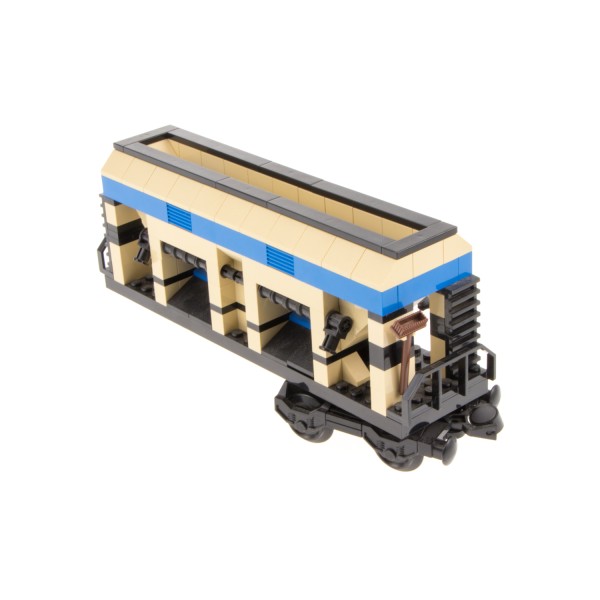 1x Lego Teile Set Zug Eisenbahn Trichter Wagon 10017 65537 beige unvollständig