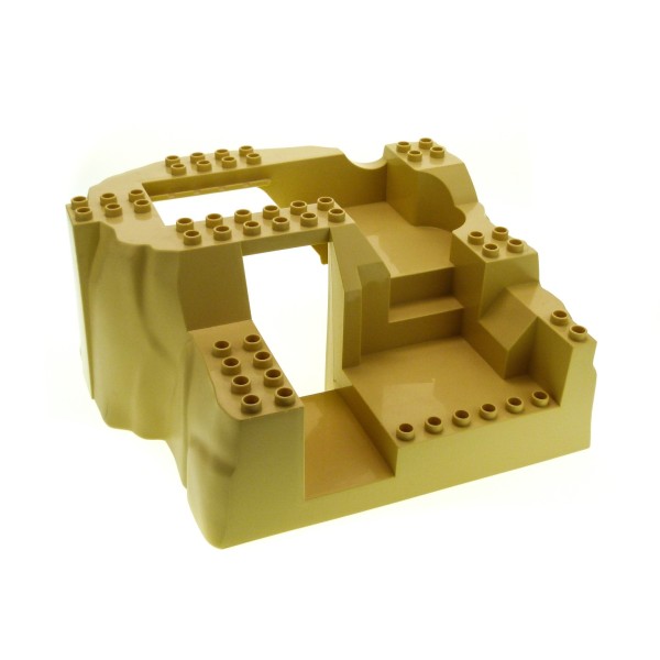 1 x Lego Duplo 3D Bau Platte beige tan 14x16x8 groß Typ2 Felsen Steinbruch Baustelle 31384* 97911