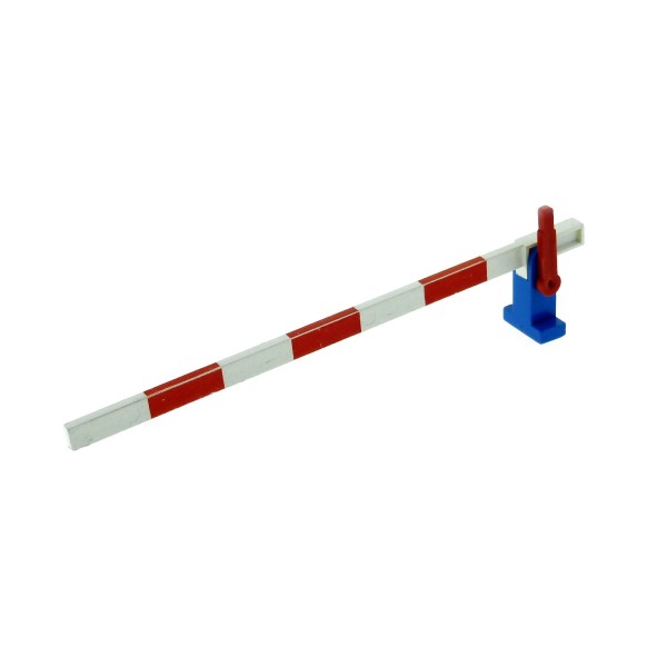 1x Lego Eisenbahn Schranke weiß rot Hebel rechts Typ 1 Set 119 118 7834 815c01