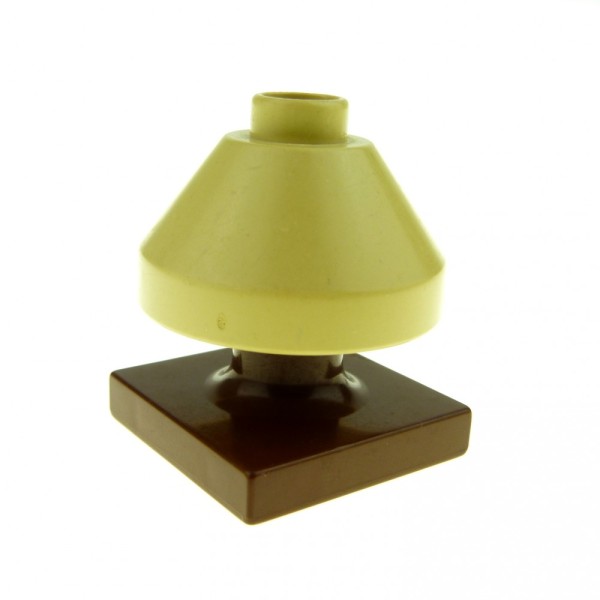 1x Lego Duplo Möbel Lampe beige braun 2x2x1 Schirm klein Ständer DupCone2 4375