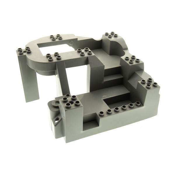 1 x Lego Duplo 3D Bau Platte B-Ware abgenutzt alt-hell grau 14x16x8 großer Felsen Steinbruch Baustelle Zoo 31384