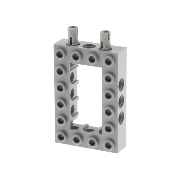 1x Lego Technic Bau Stein Rahmen 4x6 neu-hell grau 2 fixierten Pins 32531c01