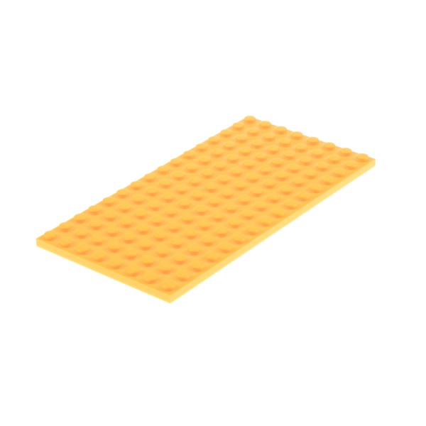 1x Lego Bau Platte 8x16 Basic hell orange Grundplatte Friends 6211408 92438