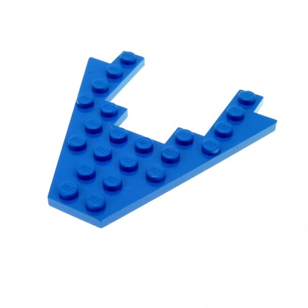 1x Lego Keil Bau Platte 8x8 blau mit 4x4 Ausschnitt Bug Boot Schiff Space 4475