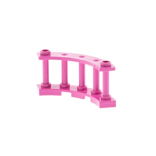 1x Lego Zaun 4x4x2 dunkel pink rosa viertel rund Spindeln Streben gebogen 30056