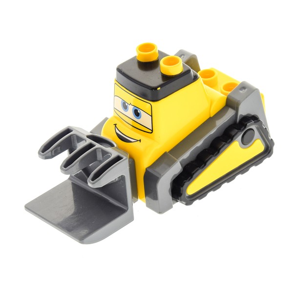 1 x Lego Duplo Fahrzeug Disney's Planes Auto Baufahrzeug Bulldozer Figur gelb Reiss Kralle neu-dunkel grau 10538 31202c03 16699 17839pb01 crs036
