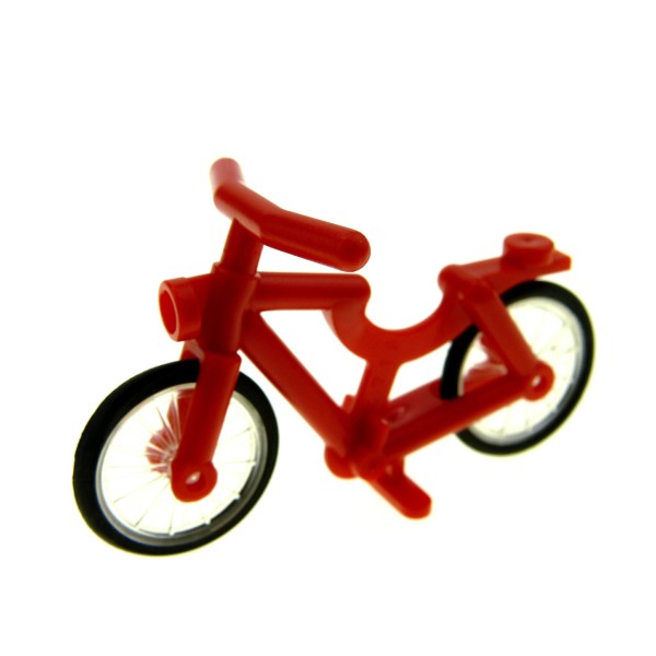 1 x Lego System Fahrrad rot City Bicycle Speichen Rad Reifen komplett 92851c01 4719c02
