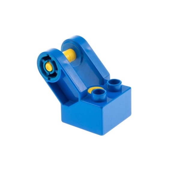 1x Lego Toolo Duplo Stein Arm blau 2x2 Verbindung Verbinder Winkelform 6284c01