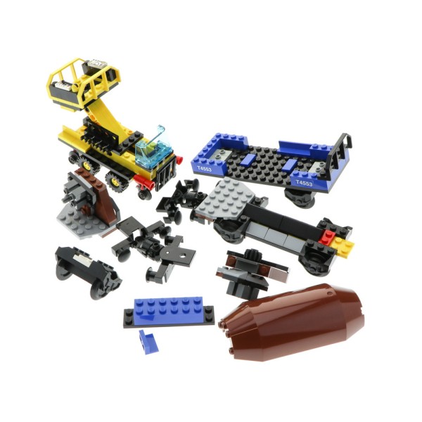 1x Lego Teile für Set Güter Fracht Zug Lok 3677 4553 4541 schwarz unvollständig