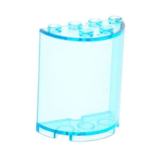 1x Lego Zylinder halb 2x4x4 transparent hell blau Kuppel Fenster 20430 6218 6259