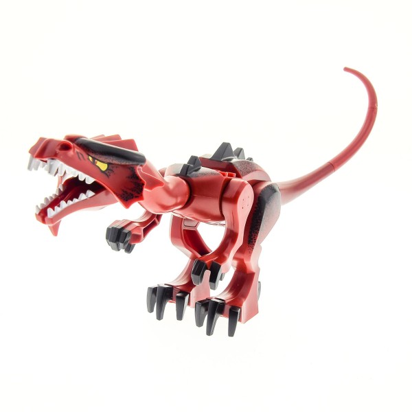 1x Lego Tier Drache dunkel rot schwarz Fantasy Era 7093 Dragon01 unvollständig