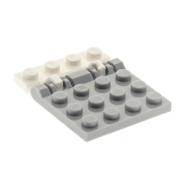 1 x Lego System Bau Scharnier Platte neu-hell grau 3x4 Klappe mit Raster Gegenstück 1x4 weiss Star Wars 7261 75021 4193479 44568 4211841 44570 