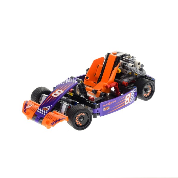 1x Lego Technic Set Auto Go Kart Renn Wagen 42048 orange unvollständig