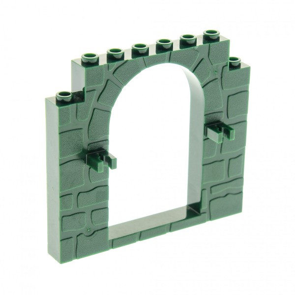 1 x Lego System Tür Rahmen dunkel grün 1x6x8 Tor Haustür Haus Castle Burg Stein Mauer für Set Harry Potter 4762 40242