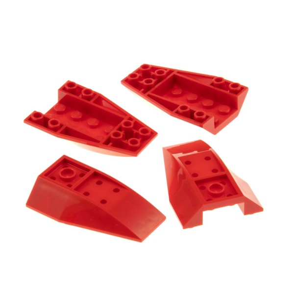 4x Lego Dach Stein 6x4x1 rot invertiert gewölbt schräg Star Wars 4180465 43713