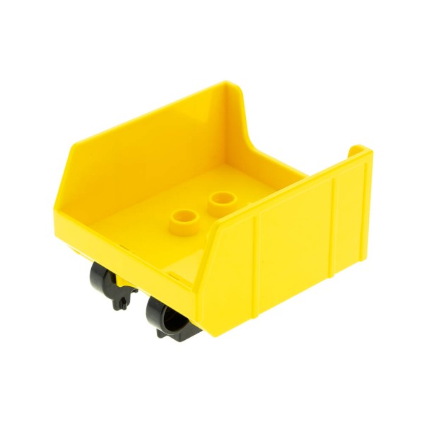 1x Lego Duplo LKW Aufsatz gelb Kipp Platte schwarz Baustelle Auto 13355 14094