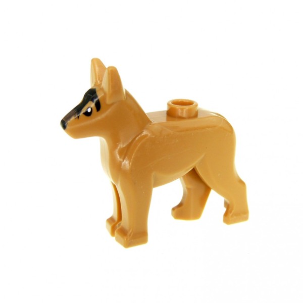 1x Lego Tier Hund hell nougat braun Schäferhund Set 4441 4614195 92586pb01