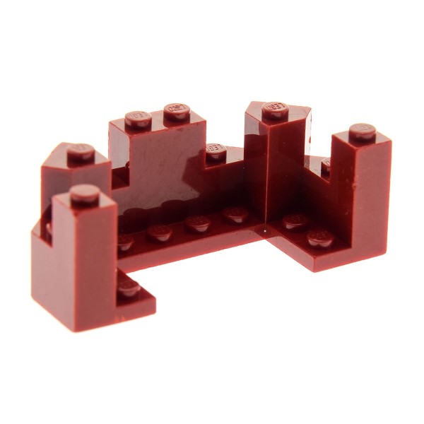 1 x Lego System Mauer Teil dunkel rot 4 x 8 x 2 1/3 Zinne Turm Burg Castle Piraten 8759 7093 6066
