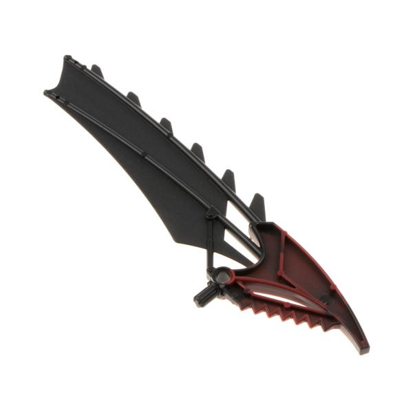 1x Lego Bionicle Waffe Flügel schwarz rot Rippen Schild Klinge 8691 60350pb01