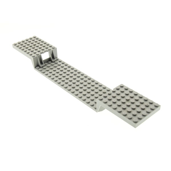 1x Lego Fahrgestell Zug Platte 6x34 alt-hell grau mit Bodenröhren 1 Loch 2972b