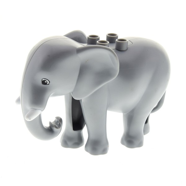 1x Lego Duplo Tier Elefant neu hell grau Zoo Tierpark 5634 4583385 eleph3c01pb01