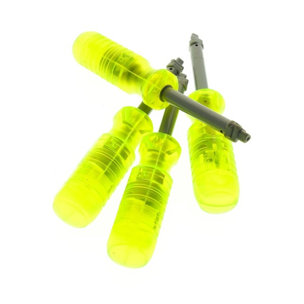4 x Lego Duplo Toolo Werkzeug B-Ware Set abgenutzt Schraubendreher transparent neon grün hell grau Schraubenzieher dt001 74864