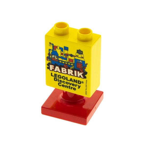 1x Lego Duplo Sonderstein gelb 1x2x2 FABRIK 2012 Ständer rot 4375 4066pb422