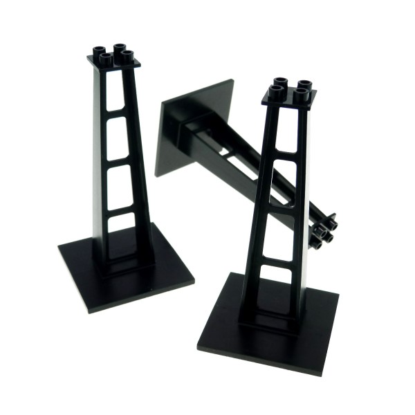 3 x Lego System Stütze schwarz 6x6x10 Säule Pfeiler Träger Blacktron Monorail bridge 6991 6988 4565 6399 2681