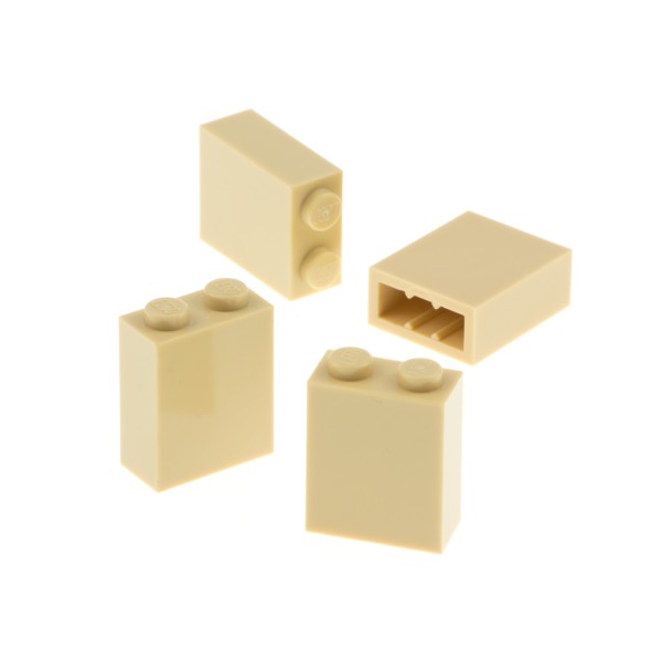 4x Lego Bau Stein beige 1x2x2 innen Noppenhalter Harry Potter 71043 3245c